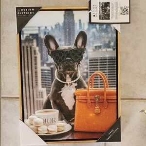 District French Bulldog Art Painting - Black and Orange